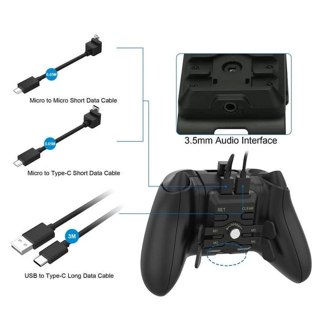 Controller Paddles and Back Button Attachment for Xbox Series X/S and One/One S/X - Black