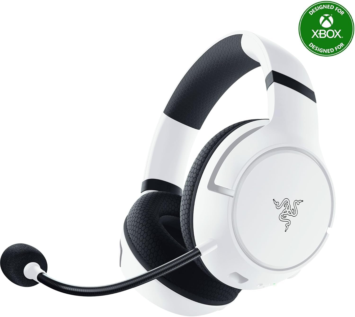 Razer Kaira Wireless Gaming Headset for Xbox Series X|S and Xbox One - Featuring Triforce Titanium 50mm Drivers, Cardioid Microphone, Breathable Memory Foam Ear Cushions, EQ Pairing Button, and Windows Sonic - White