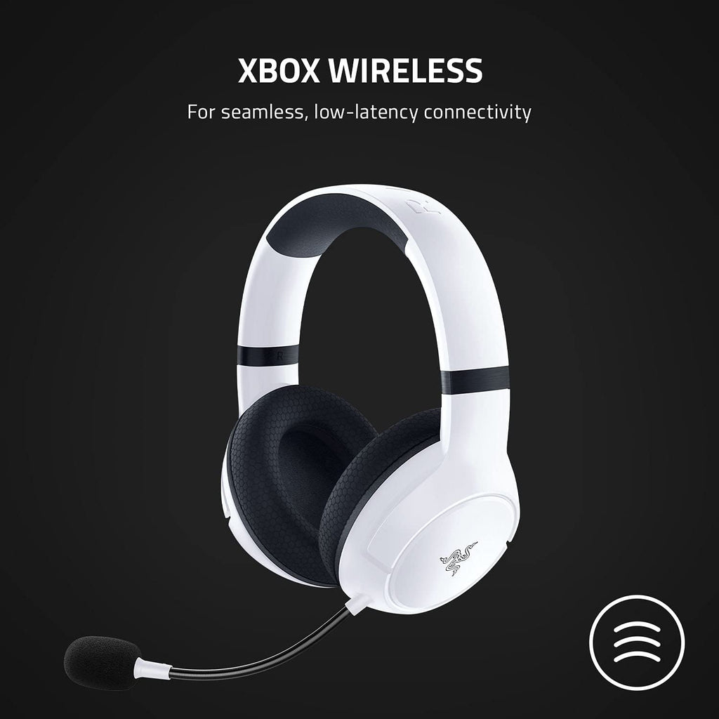 Razer Kaira Wireless Gaming Headset for Xbox Series X|S and Xbox One - Featuring Triforce Titanium 50mm Drivers, Cardioid Microphone, Breathable Memory Foam Ear Cushions, EQ Pairing Button, and Windows Sonic - White
