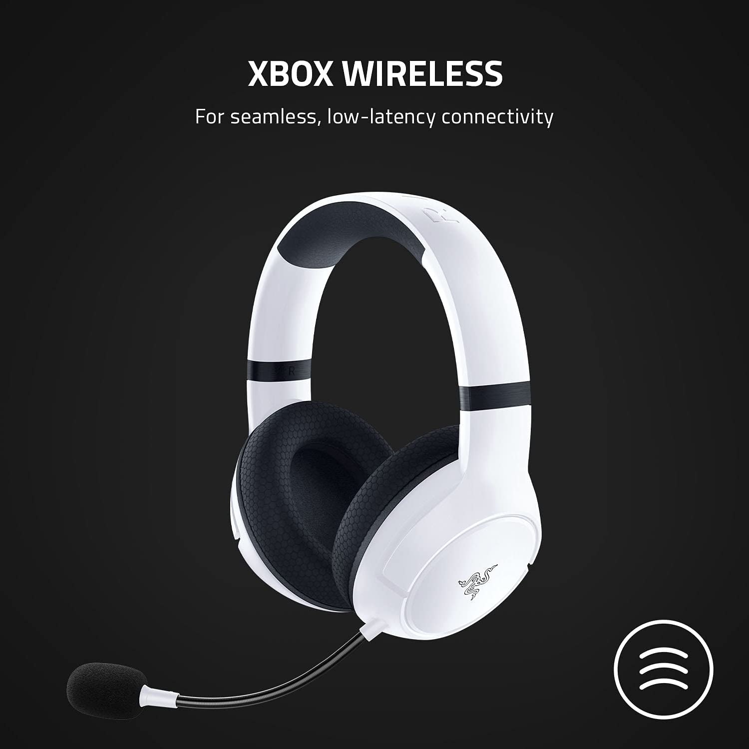 Razer Kaira Wireless Gaming Headset for Xbox Series X|S and Xbox One - Featuring Triforce Titanium 50mm Drivers, Cardioid Microphone, Breathable Memory Foam Ear Cushions, EQ Pairing Button, and Windows Sonic - White