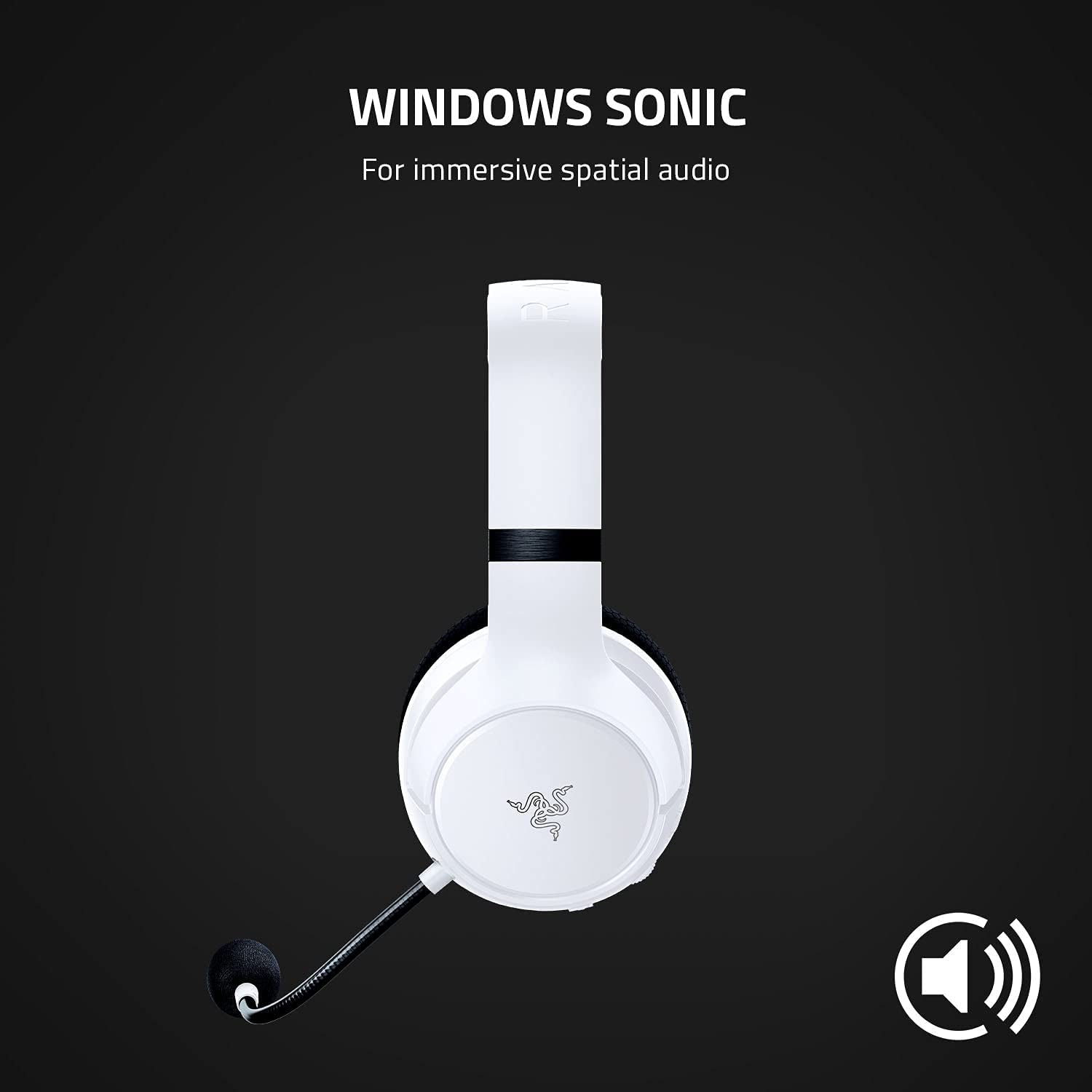 Razer Kaira Wireless Gaming Headset for Xbox Series X|S and Xbox One - Featuring Triforce Titanium 50mm Drivers, Cardioid Microphone, Breathable Memory Foam Ear Cushions, EQ Pairing Button, and Windows Sonic - White