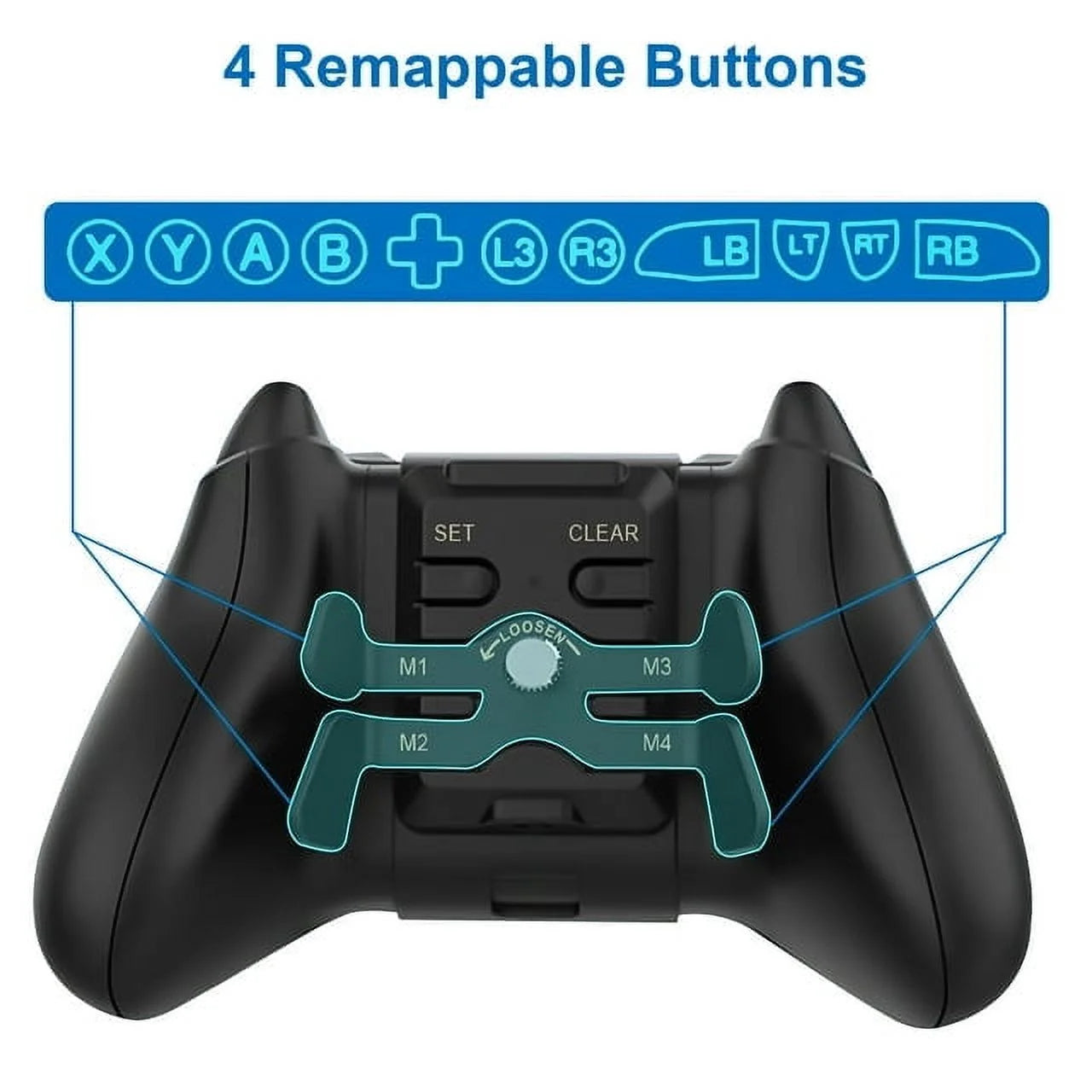 Controller Paddles and Back Button Attachment for Xbox Series X/S and One/One S/X - Black